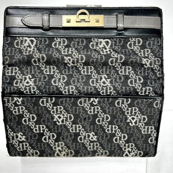 VGT Pinky & Dianne  Denim Snap Accordion Wallet With  Gray Black Logo Bifold(12) - Picture 5 of 14